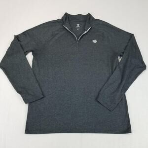 Rabbit Running Quarter Zip Pullover Men Large Gray Performance Thumbholes RM254